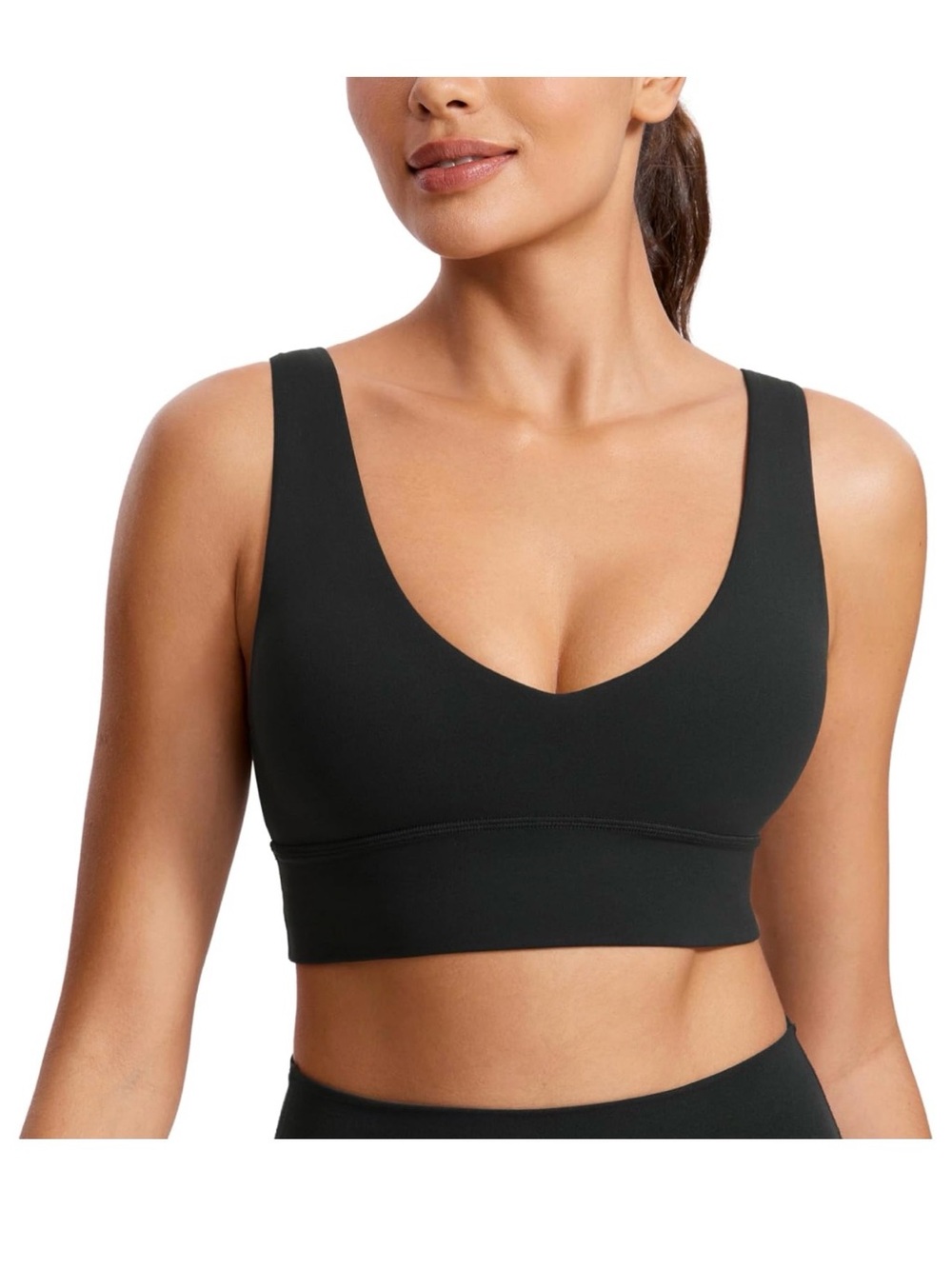 Black Wireless Scoop Neck Bralette - Women Intimates